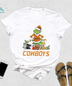 Oklahoma State Cowboys Grinch and Max dog funny Christmas shirt