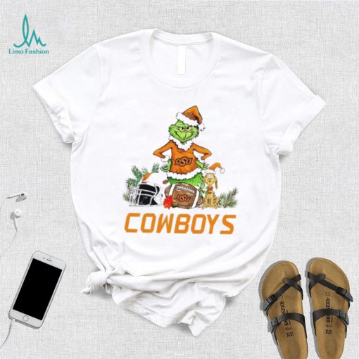 Oklahoma State Cowboys Grinch and Max dog funny Christmas shirt