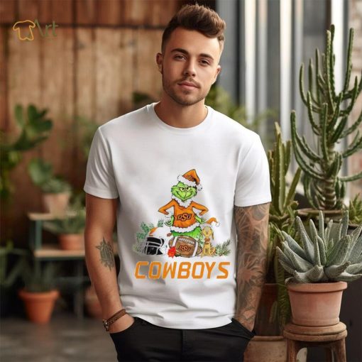Oklahoma State Cowboys Grinch and Max dog funny Christmas shirt