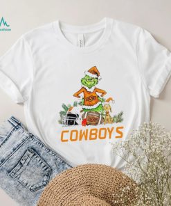 Oklahoma State Cowboys Grinch and Max dog funny Christmas shirt