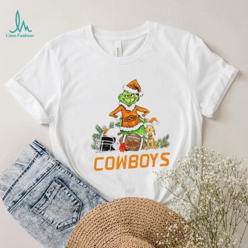 Oklahoma State Cowboys Grinch and Max dog funny Christmas shirt