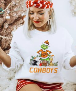 Oklahoma State Cowboys Grinch and Max dog funny Christmas shirt