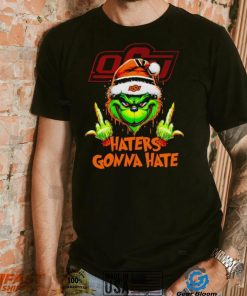 Oklahoma State Cowboys Grinch middle finger haters gonna hate shirt