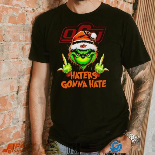 Oklahoma State Cowboys Grinch middle finger haters gonna hate shirt