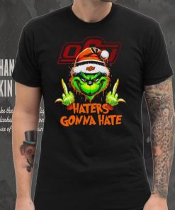 Oklahoma State Cowboys Grinch middle finger haters gonna hate shirt