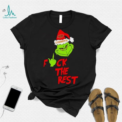 Oklahoma State Cowboys Santa Grinch fuck the rest shirt