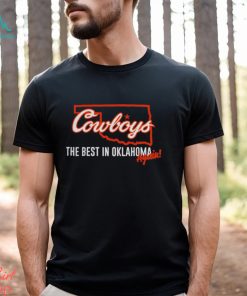 Oklahoma State Cowboys The best in Oklahoma again basketball map shirt