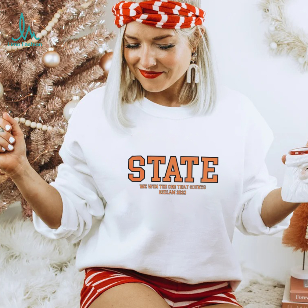 Oklahoma State Cowboys football we won the one that counts Bedlam 2023 shirt Oklahoma State Cowboys football we won the one that counts Bedlam 2023 shirt