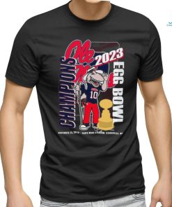 Ole Miss Rebels 2023 Egg Bowl Champions Tony The Landshark Mascot Shirt