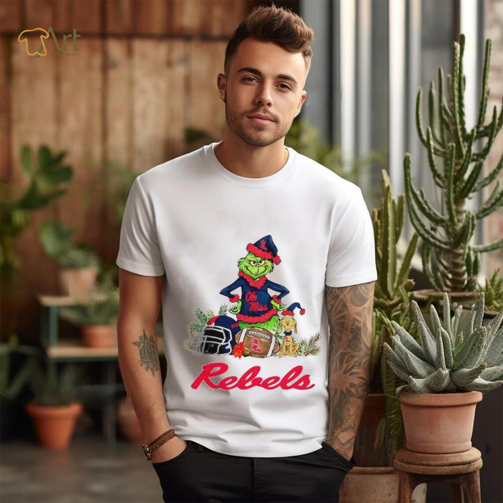 Ole Miss Rebels Grinch and Max dog funny Christmas shirt Ole Miss Rebels Grinch and Max dog funny Christmas shirt