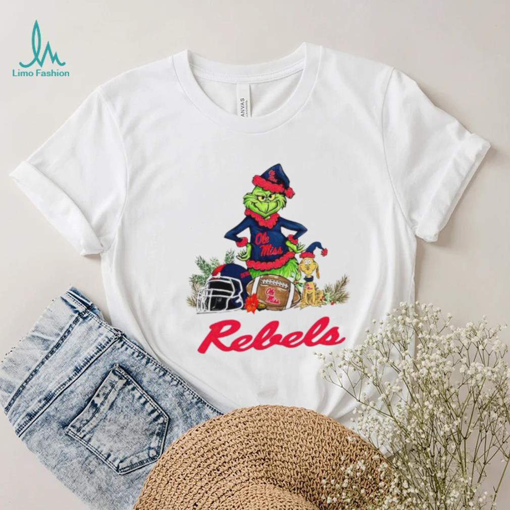 Ole Miss Rebels Grinch and Max dog funny Christmas shirt Ole Miss Rebels Grinch and Max dog funny Christmas shirt