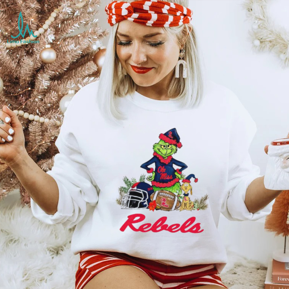 Ole Miss Rebels Grinch and Max dog funny Christmas shirt Ole Miss Rebels Grinch and Max dog funny Christmas shirt