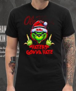 Ole Miss Rebels Grinch middle finger haters gonna hate shirt