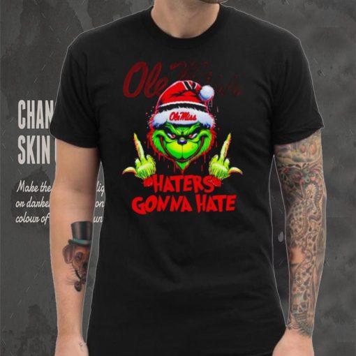 Ole Miss Rebels Grinch middle finger haters gonna hate shirt