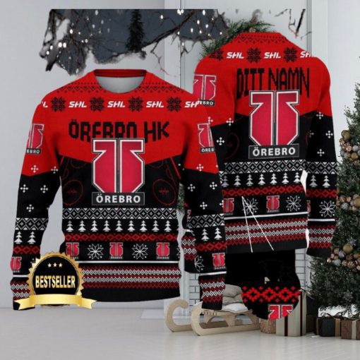 Orebro HK Ugly Christmas Sweater Logo Custom Name Gift Fans