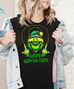Oregon Ducks Grinch middle finger haters gonna hate shirt mens t shirt