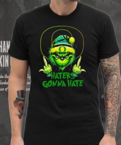 Oregon Ducks Grinch middle finger haters gonna hate shirt mens t shirt