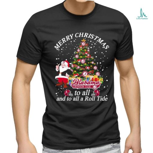 Original Alabama Crimson Tide Santa Claus Merry Christmas To All And To All A Roll Tide 2023 Men’s T Shirt