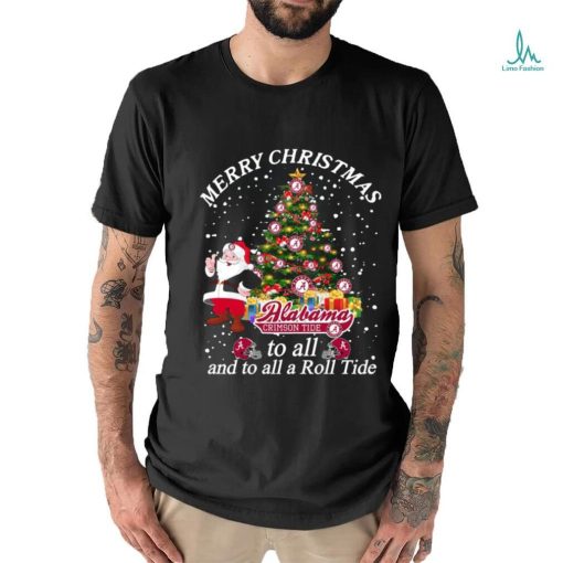 Original Alabama Crimson Tide Santa Claus Merry Christmas To All And To All A Roll Tide 2023 Men’s T Shirt