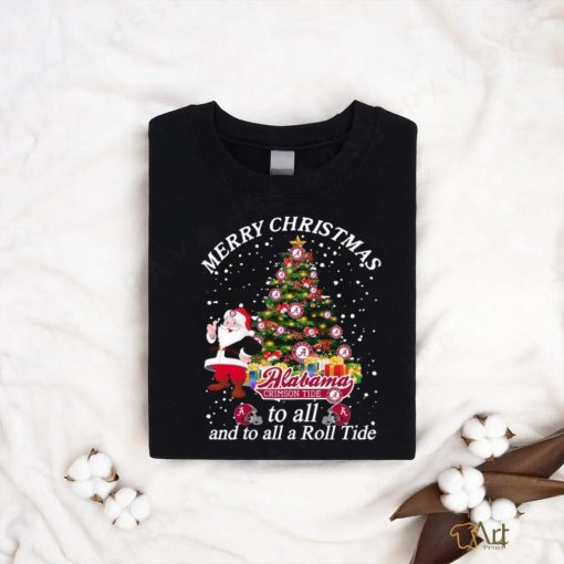 Original Alabama Crimson Tide Santa Claus Merry Christmas To All And To All A Roll Tide 2023 Men’s T Shirt