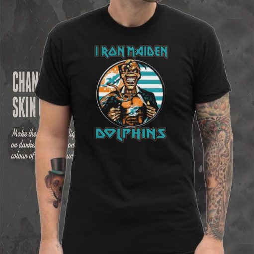 Original Blood Inside Me Iron Maiden Miami Dolphins T Shirt