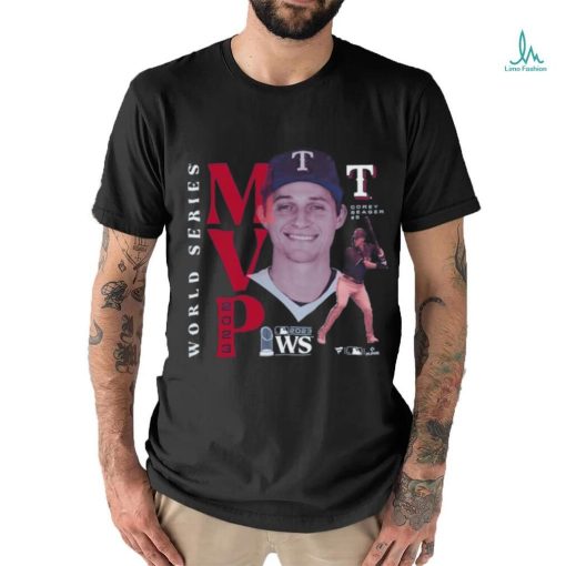 Original MLB Baseball Corey Seager Texas Rangers 2023 World Series Champions MVP Shirt