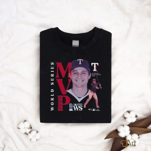 Original MLB Baseball Corey Seager Texas Rangers 2023 World Series Champions MVP Shirt