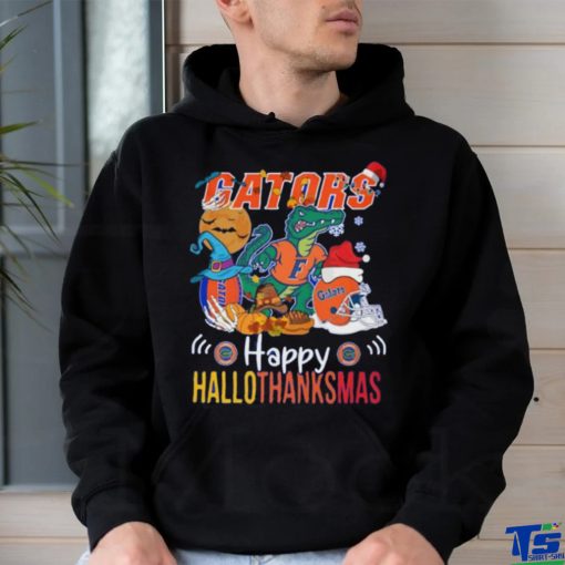 Original NCAA Florida Gators Mascot Happy Hallothanksmas Shirt