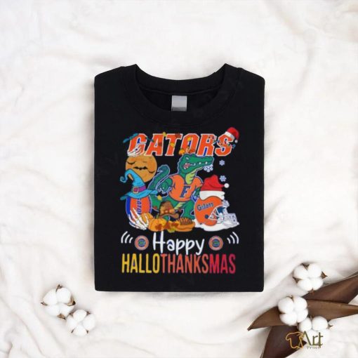 Original NCAA Florida Gators Mascot Happy Hallothanksmas Shirt