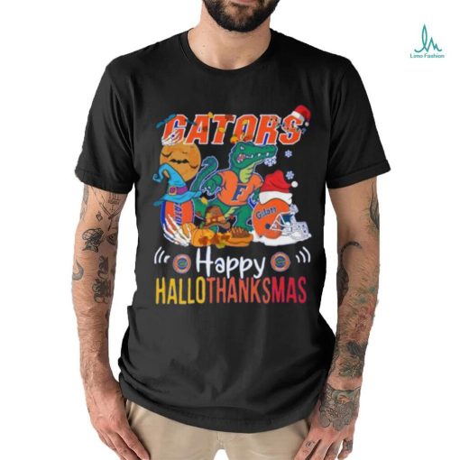 Original NCAA Florida Gators Mascot Happy Hallothanksmas Shirt