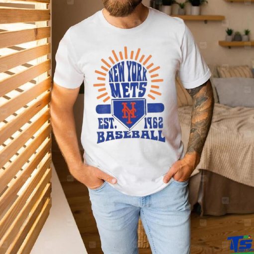 Original New York Mets Sun Burst Est 1962 Baseball T Shirt
