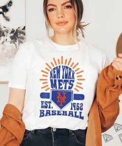 Original New York Mets Sun Burst Est 1962 Baseball T Shirt