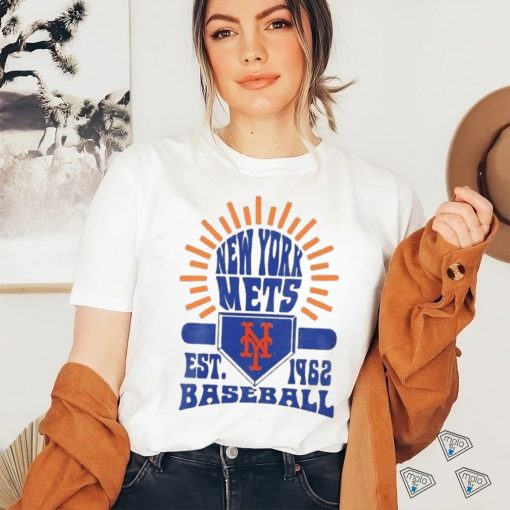 Original New York Mets Sun Burst Est 1962 Baseball T Shirt