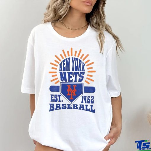 Original New York Mets Sun Burst Est 1962 Baseball T Shirt
