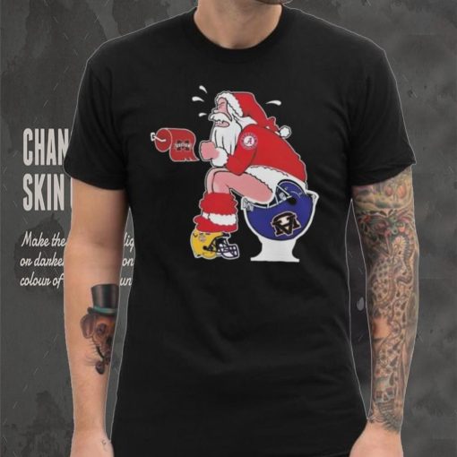 Original Santa Alabama Crimson Tide Make Shit Auburn Tigers Mississippi State And LSU Tigers Helmets Christmas T Shirt