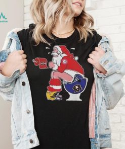 Original Santa Alabama Crimson Tide Make Shit Auburn Tigers Mississippi State And LSU Tigers Helmets Christmas T Shirt