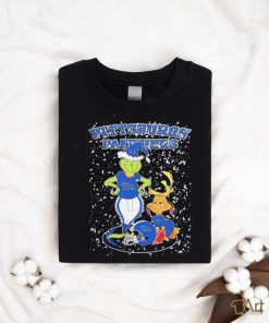 Original Santa Grinch And Dog Pittsburgh Panthers Herd Helmet Merry Christmas T shirt