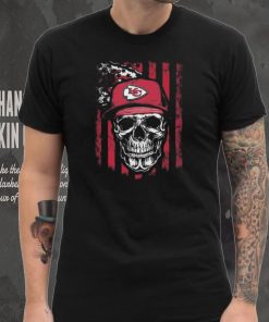 Original Skull Hat Kansas City Chiefs USA Flag T Shirt