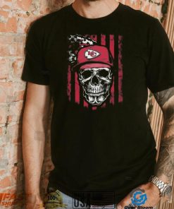 Original Skull Hat Kansas City Chiefs USA Flag T Shirt