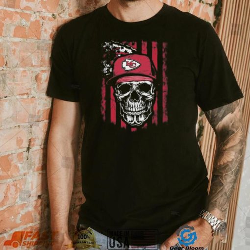 Original Skull Hat Kansas City Chiefs USA Flag T Shirt