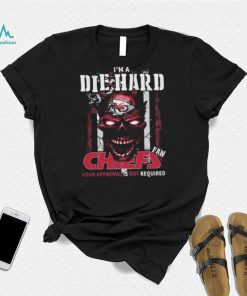 Original Skull I’m A Die Hard Kansas City Chiefs Fan Your Approval Is Not Required USA Flag T Shirt