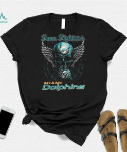 Original Skull Wings Fooz Fighters Miami Dolphins T Shirt