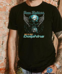 Original Skull Wings Fooz Fighters Miami Dolphins T Shirt