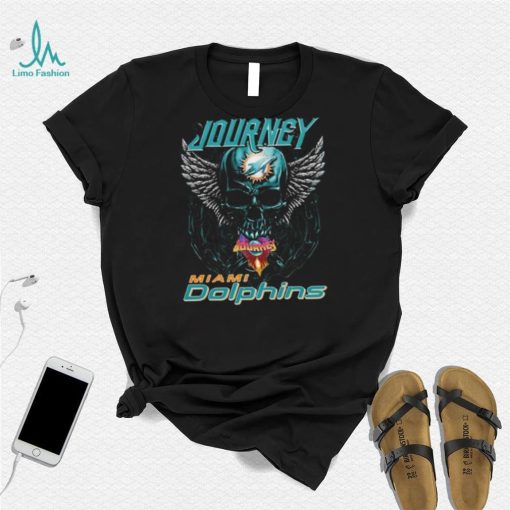 Original Skull Wings Journey Miami Dolphins T Shirt