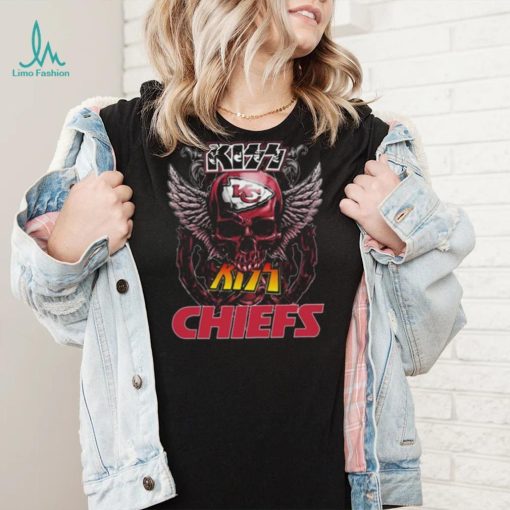 Original Skull Wings Kiss Kansas City Chiefs T Shirt