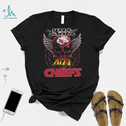 Original Skull Wings Kiss Kansas City Chiefs T Shirt