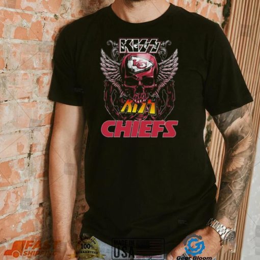 Original Skull Wings Kiss Kansas City Chiefs T Shirt