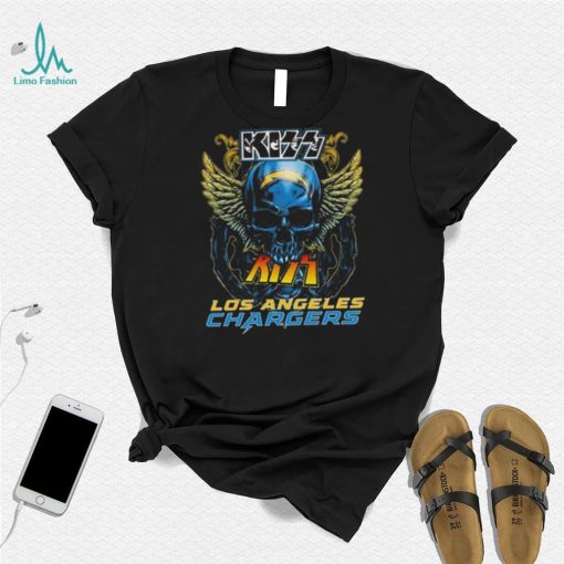 Original Skull Wings Kiss Los Angeles Chargers T Shirt