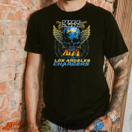 Original Skull Wings Kiss Los Angeles Chargers T Shirt