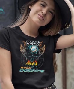 Original Skull Wings Kiss Miami Dolphins T Shirt